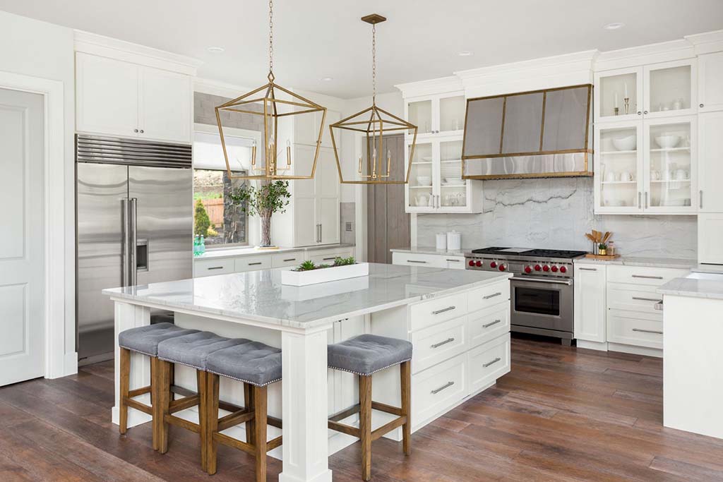 Finished, custom kitchen in a new construction home in Boise